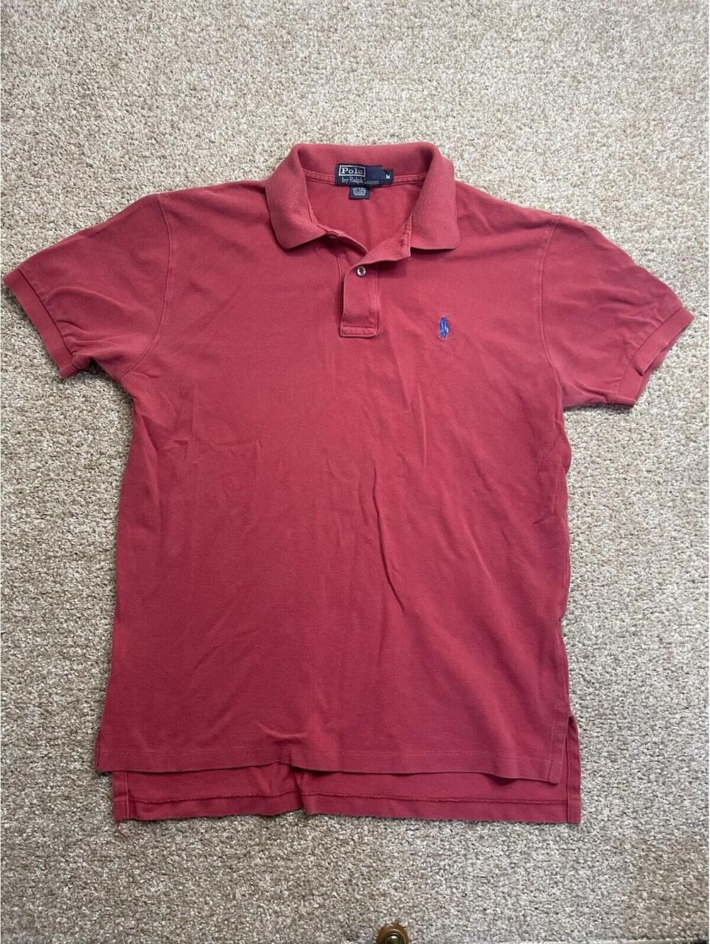 Polo Ralph Lauren Polo Shirt Mens M Classic Fit Collar Embroidered Logo Pink